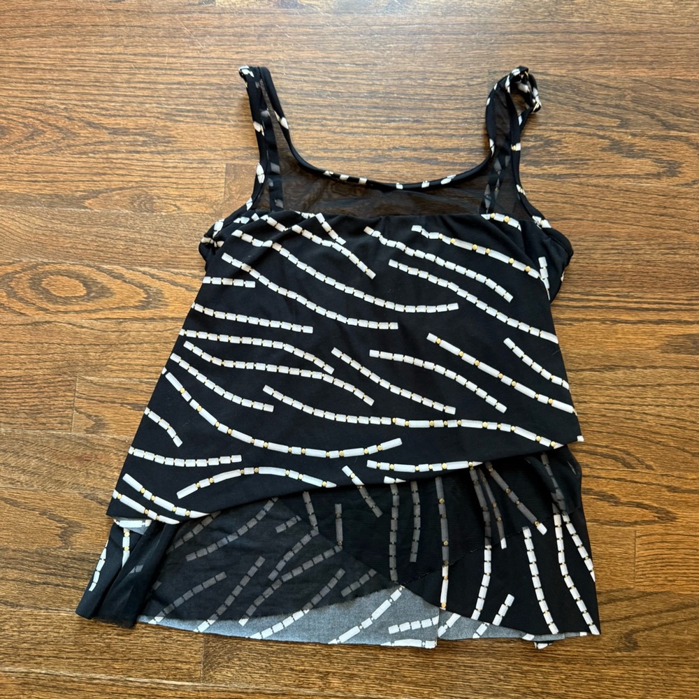 Miraclesuit Underwire Tankini Top Swimsuit Mirage Style Chain Reaction Design